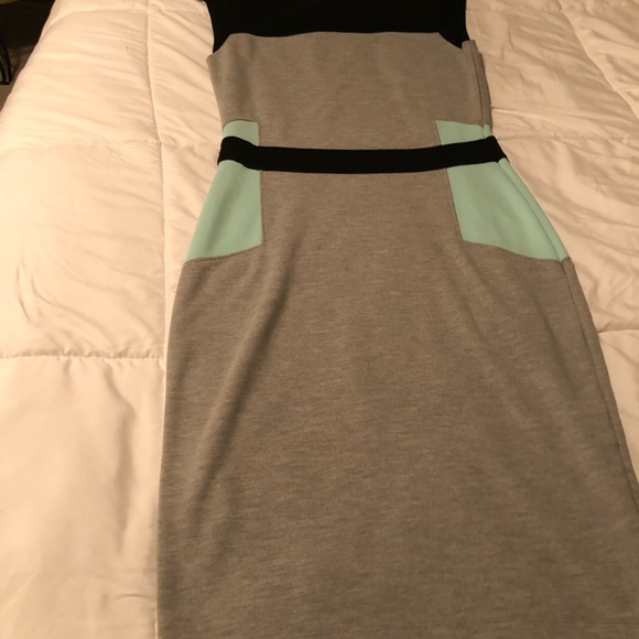 Color block grey dress - Picture 3 of 6
